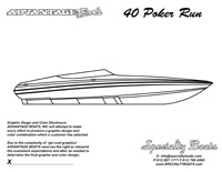 40 Poker Run Topless Boat Blank